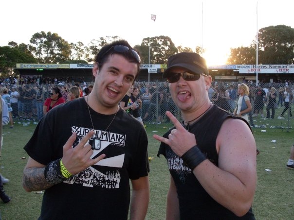 Above: Ael and Andy rub shoulders at Soundwave way back in 2009.